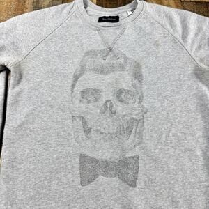 RON ABRAHAM Designer Skull Series JUSTIN TIMBERLAKE sweatshirt Mens Small Gray